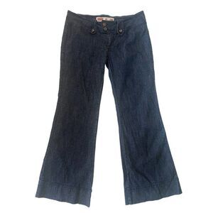 Vintage Y2K Mossimo Supply Co. low rise dark wash flared jeans size 15